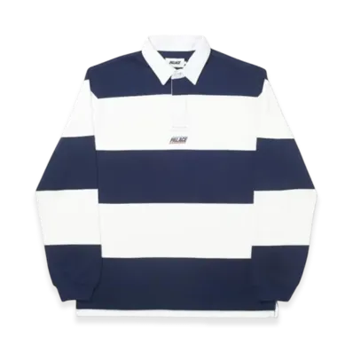 PALACE Striped Rugby "Navy White"