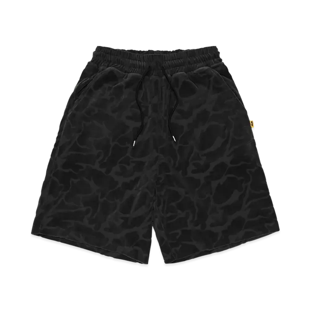 FR2 Pile Jacquard Rabbits Camo Short Pants "Black"