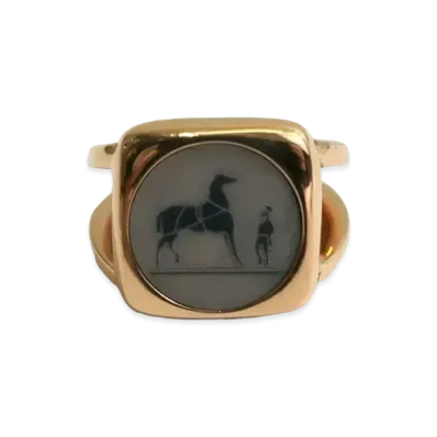 Hermes Corozo Ring "Gold/Purple/Metal"