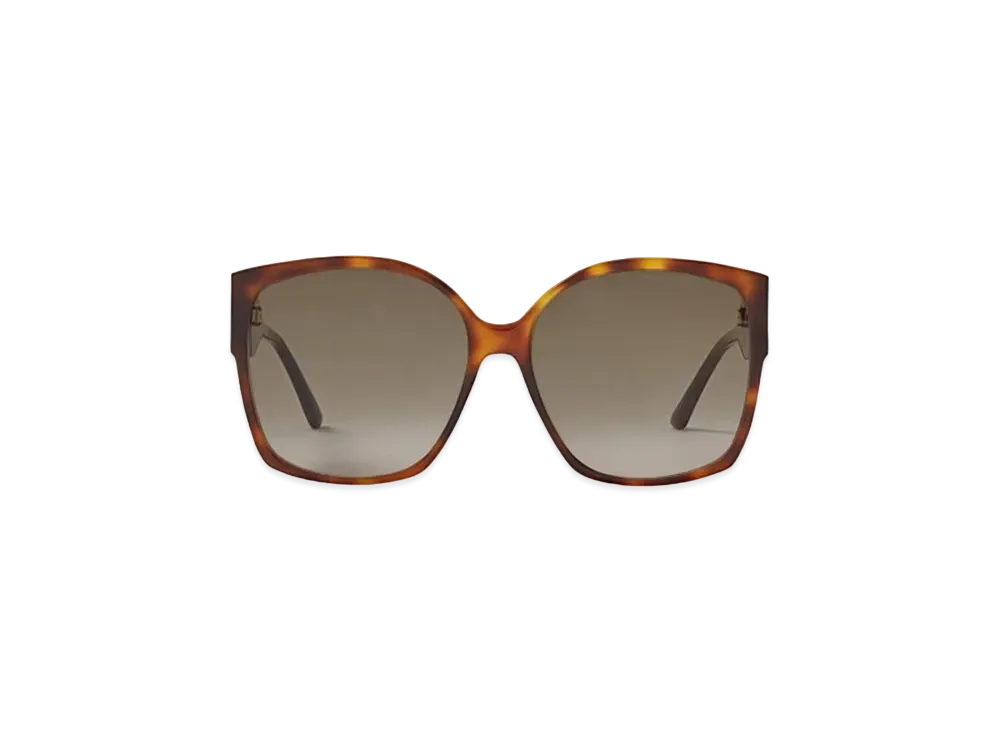 Jimmy Choo Noemi Square-Frame Sunglasses With Crystal JC Logo "Dark Havana"