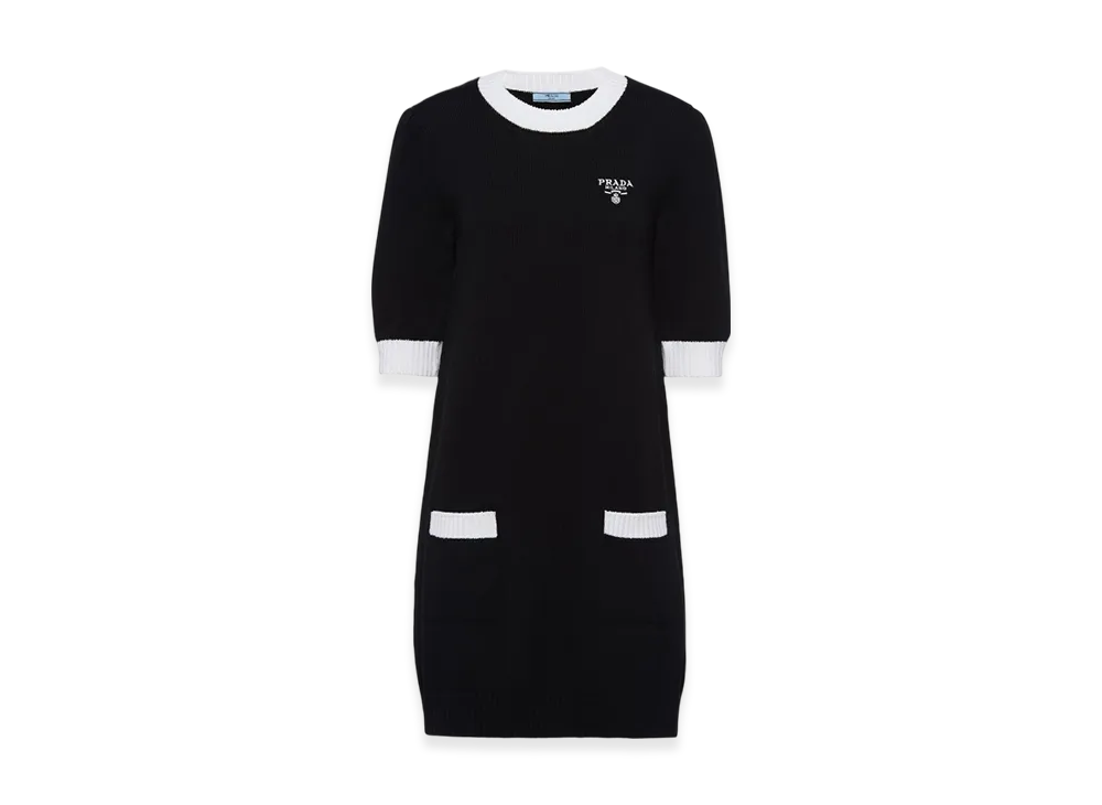 PRADA Women's Cotton Mini Dress "Black/White"