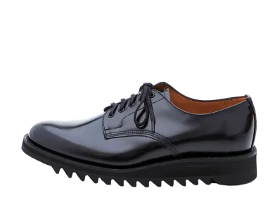 SANDERS Vibram® Ripple Sole Officer Shoe 266 Polished Leather "Black" 2395B