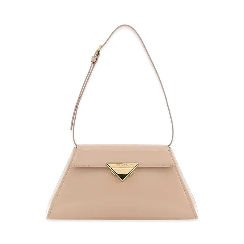 PRADA Women's Powder Leather Shoulder Bag "Pink"