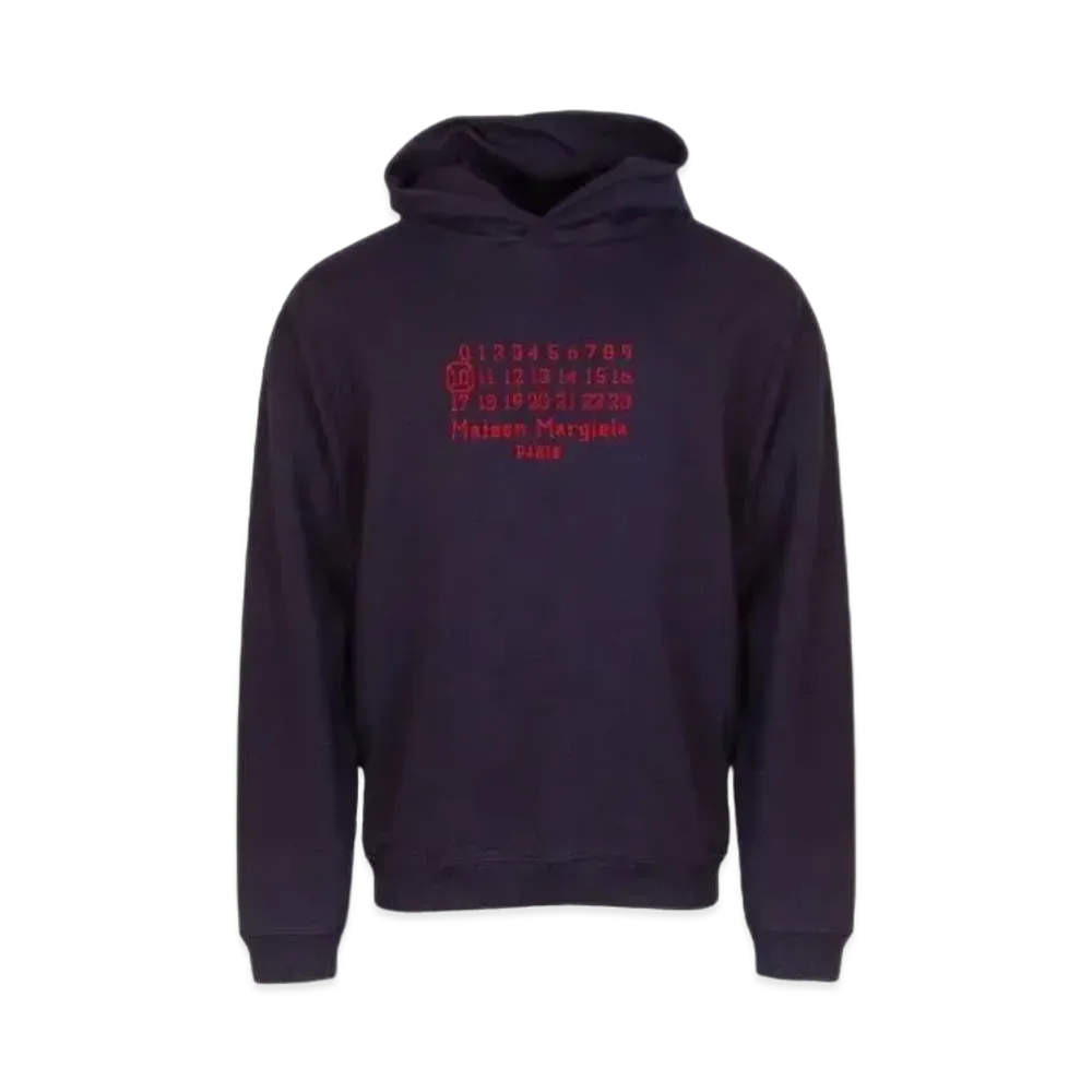 Maison Margiela Embroidered Numbers Logo Hoodie "Navy"