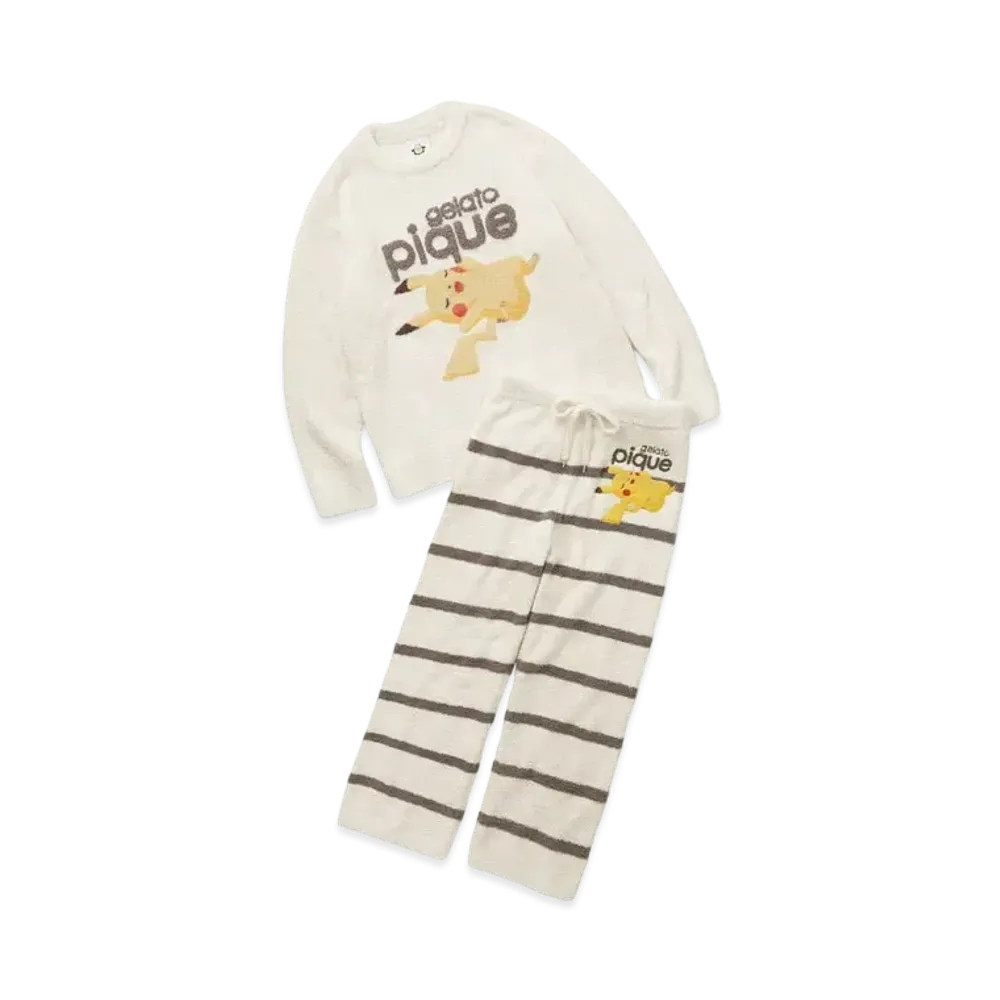 GELATO PIQUE x Pokemon Sleep Babymoko Jacquard Pullover & Long Pants Set "Ivory"