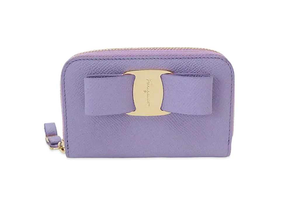 Salvatore Ferragamo Vara Bow Business Card Holder "Purple"