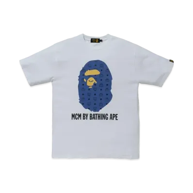 A BATHING APE / MCM By Bathing Tee "Navy"
