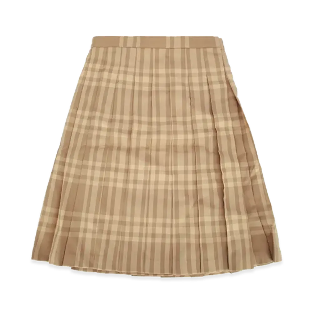 Burberry Kids KG3 Estelle Check Skirt "Dark Sand"