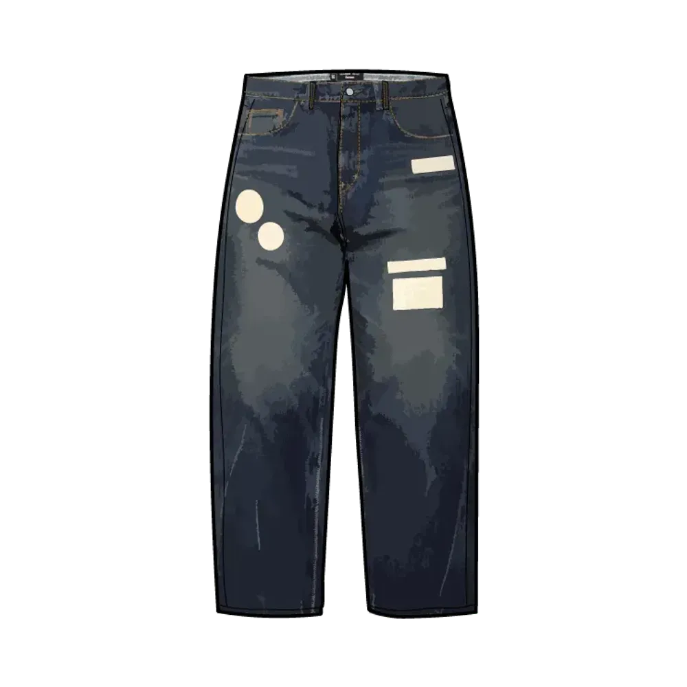 Supreme x Number (N)ine Patches Loose Fit Jean "Washed Indigo"