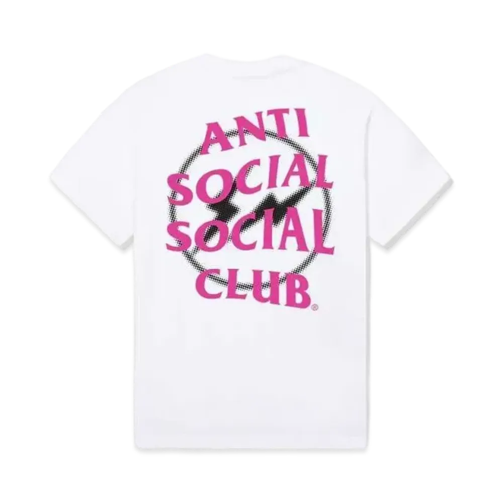 ANTI SOCIAL SOCIAL CLUB x FRAGMENT Half Tone Logo Tee "White Pink"