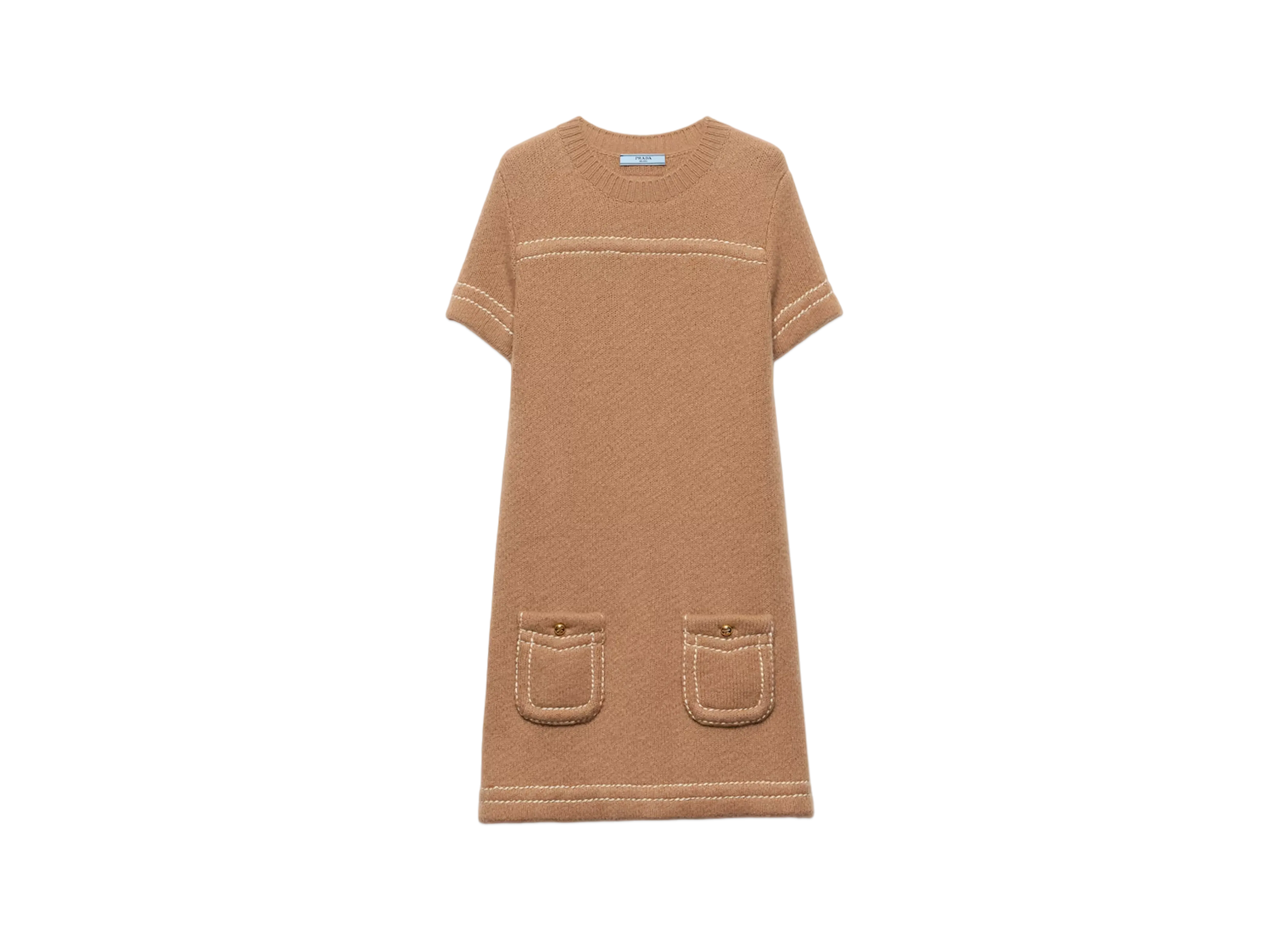 PRADA Women's Cashmere Mini-Dress "Beige"