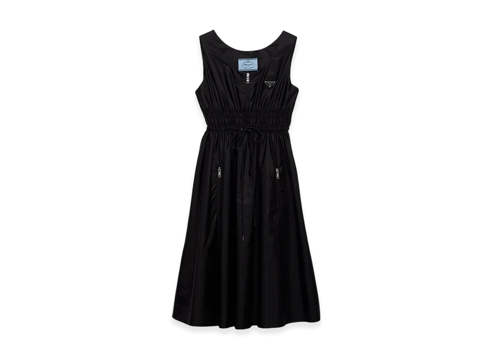 PRADA Women's Light Re Nylon Sleeveless Dress "Black"