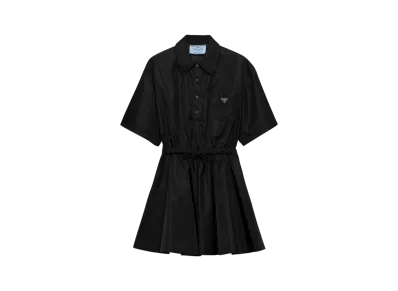 PRADA Women's Short-Sleeved Re-Nylon Dress "Black"