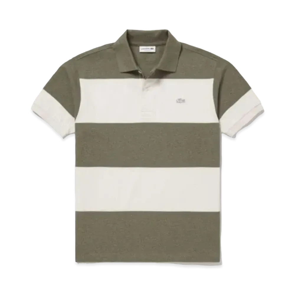 LACOSTE Original Melange Border Polo Shirt "Olive"