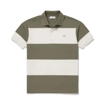 LACOSTE Original Melange Border Polo Shirt "Olive"