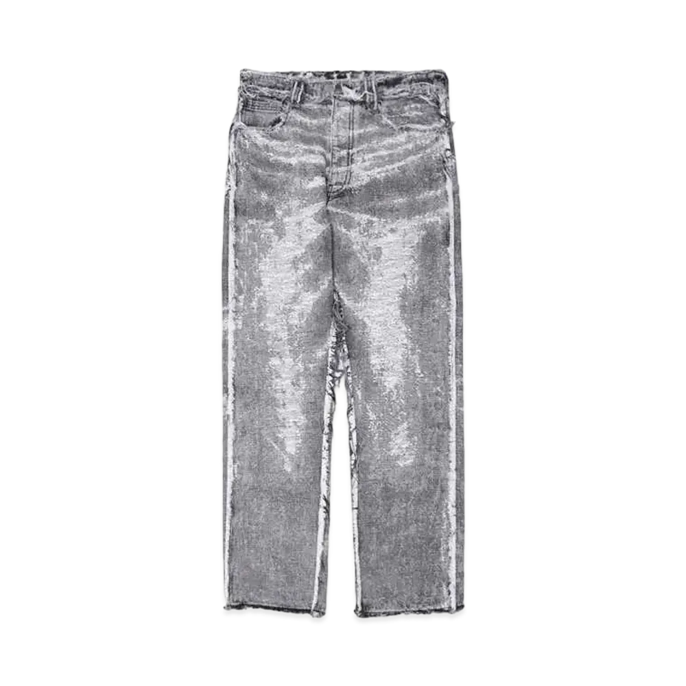TAAKK Straight denim pants "BLACK CHEMICAL"