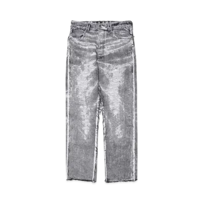 TAAKK Straight denim pants "BLACK CHEMICAL"