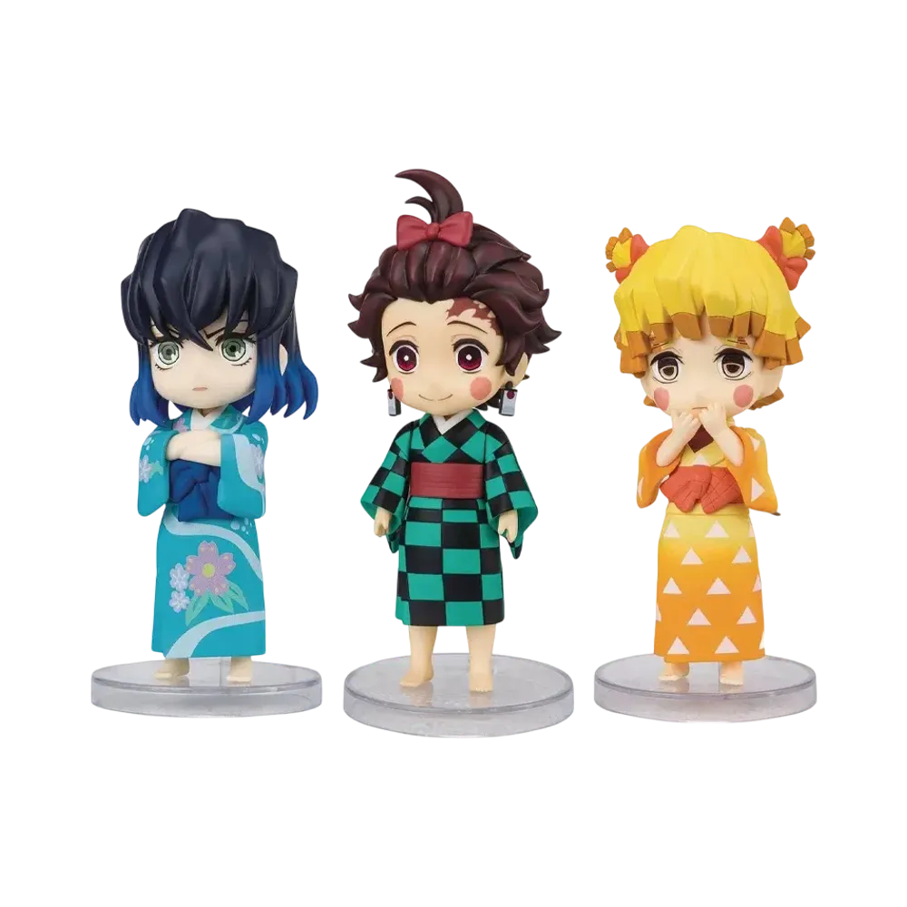 BANDAI "Figuarts mini" -Demon Slayer: Kimetsu no Yaiba- Sumiko / Zenko / Inoko -Entertainment District Arc Set-