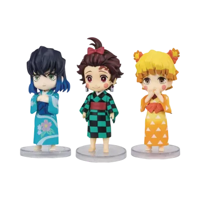 BANDAI "Figuarts mini" -Demon Slayer: Kimetsu no Yaiba- Sumiko / Zenko / Inoko -Entertainment District Arc Set-