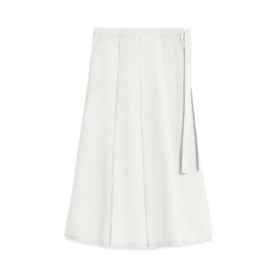 Max Mara Donata Cotton Poplin Skirt "White"