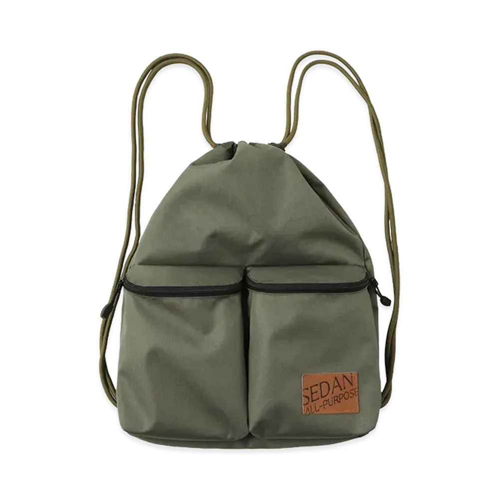 SEDAN ALL-PURPOSE Drawstring Knappsack "Dark Kahki"