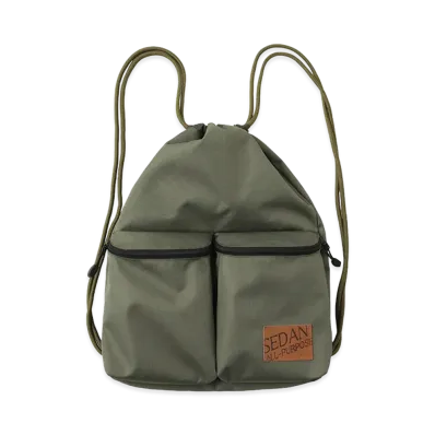 SEDAN ALL-PURPOSE Drawstring Knappsack "Dark Kahki"