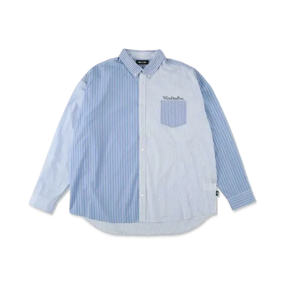 WIND AND SEA SDT Crazy Pattern Shirt "Blue White"