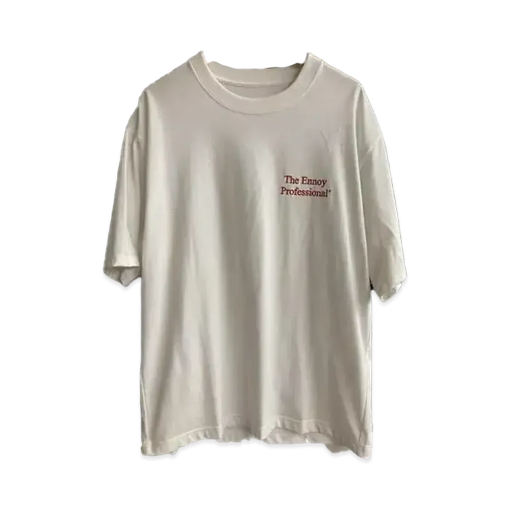 ENNOY 21SS Logo Tee "White/Red" SS21BRENCT02NTL