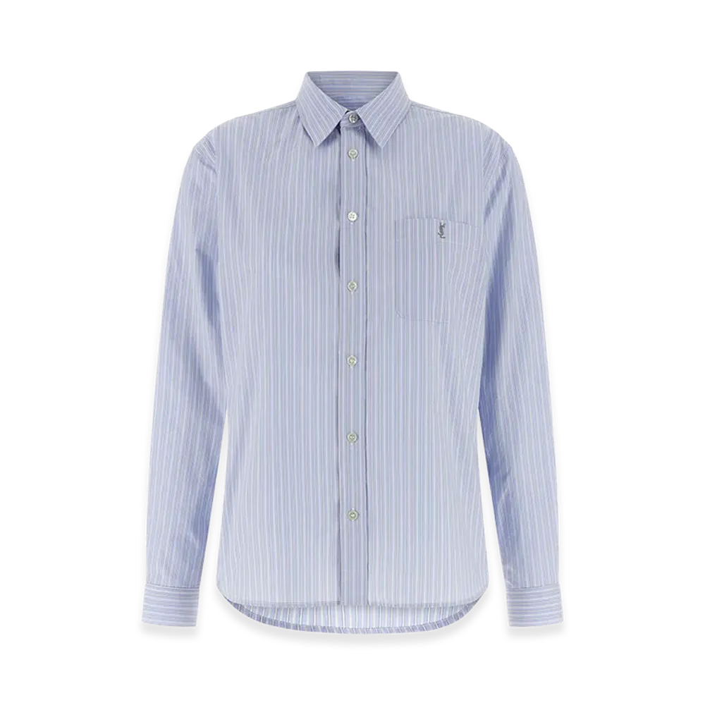 Saint Laurent Women's Cassandre Shirt "Light Blue"