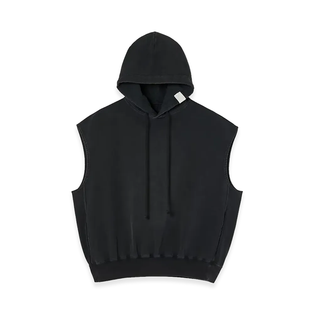 Champion x N.HOOLYWOOD Reverse Weave Reversible Hooded Sleeveless Sweatshirts "Charcoal"