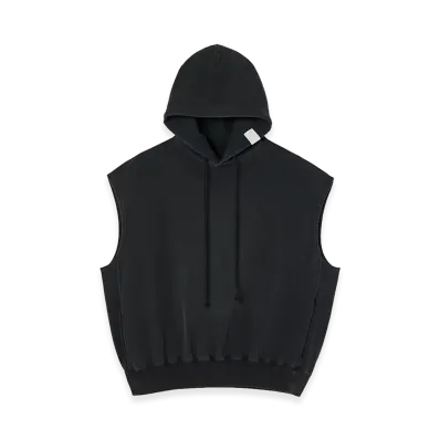 Champion x N.HOOLYWOOD Reverse Weave Reversible Hooded Sleeveless Sweatshirts "Charcoal"