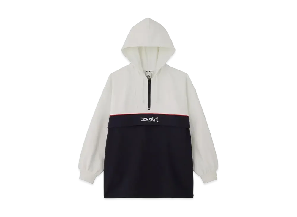 X-Girl Bicolor Anorak Sweat Dress "White"