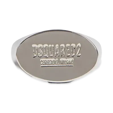 Dsquared2 D2 Tag Chain Ring "Silver"