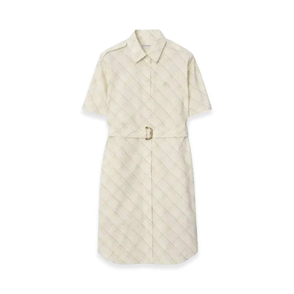 Burberry Check Cotton Shirt Dress "Magnolia"