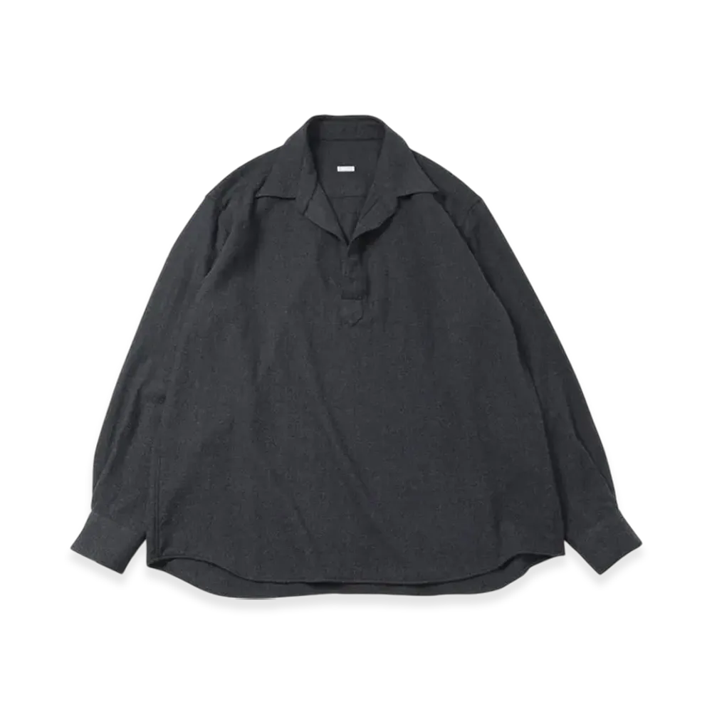 A.PRESSE Wool Skipper Shirt "Charcoal"