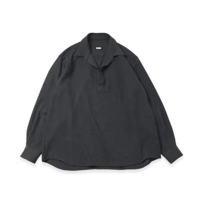 A.PRESSE Wool Skipper Shirt "Charcoal"