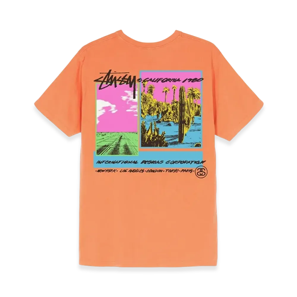 Stussy Palm Desert Tee "Neon Orange"