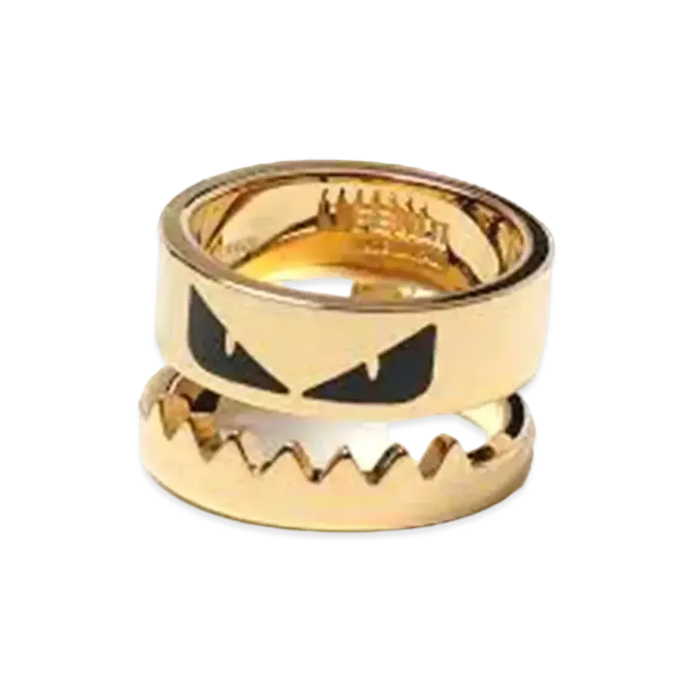 Fendi Anello Occhi bugs Metallo Ring "Gold"