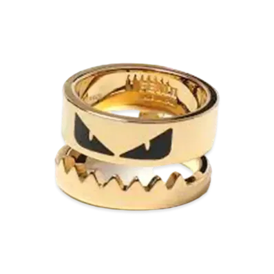 Fendi Anello Occhi bugs Metallo Ring "Gold"