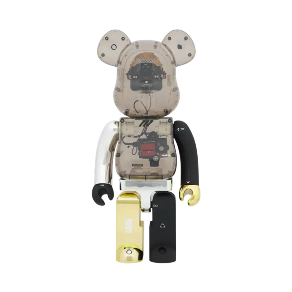 MEDICOM TOY "BEARBRICK" Memento Mori Clear Smoke Ver. 1000%