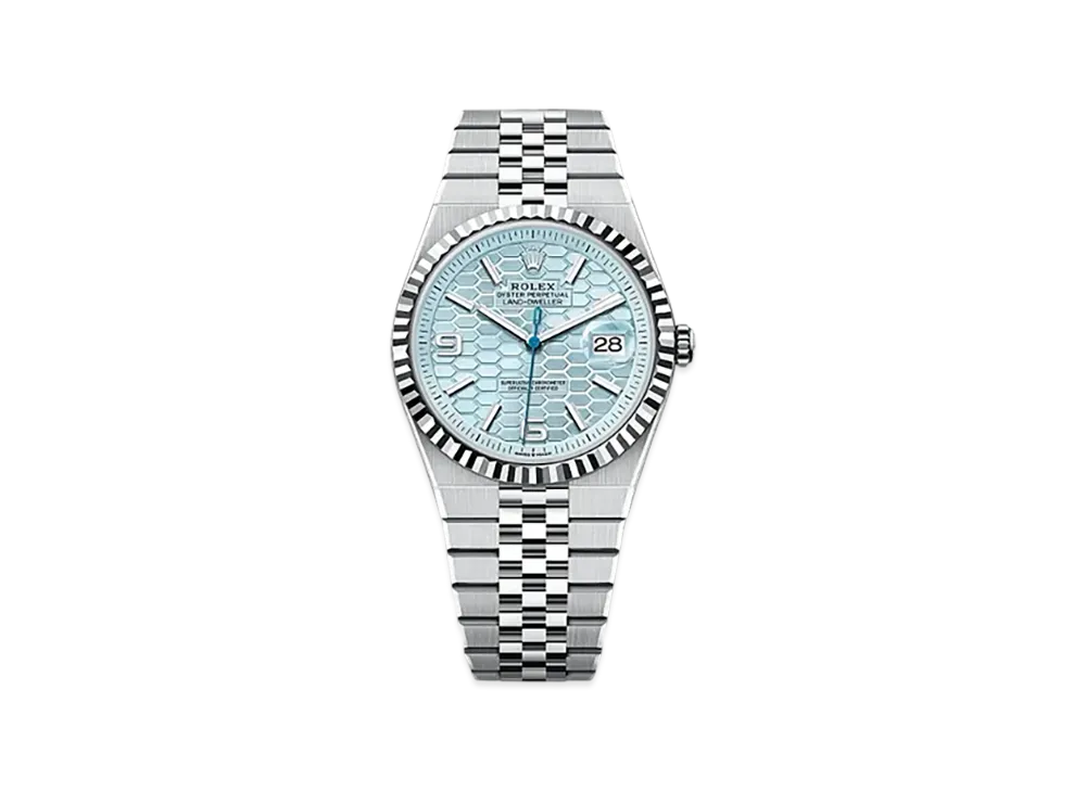 ROLEX Land-Dweller 40mm Platinum 127336 "Ice Blue"