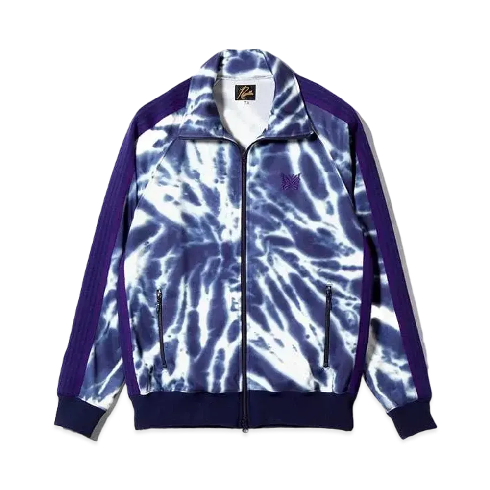 Needles for NEPENTHES Track Jacket - Poly Smooth / Tie Dye Printed "Indigo"