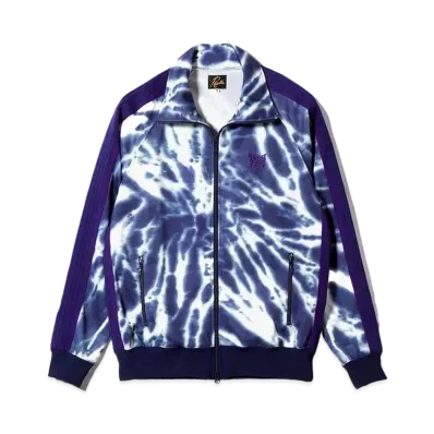 Needles for NEPENTHES Track Jacket - Poly Smooth / Tie Dye Printed "Indigo"