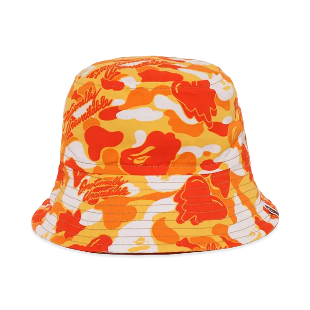 A BATHING APE x EMOTIONALLY UNAVAILABLE Bucket Hat "Orange"