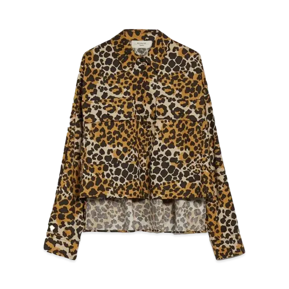 Max Mara Tennis Cotton Twill Print Shirt "Beige"