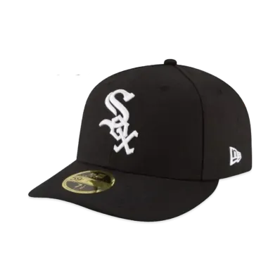 NEW ERA 59FIFTY 5950 LP MLB Low Profile "White Socks Black"