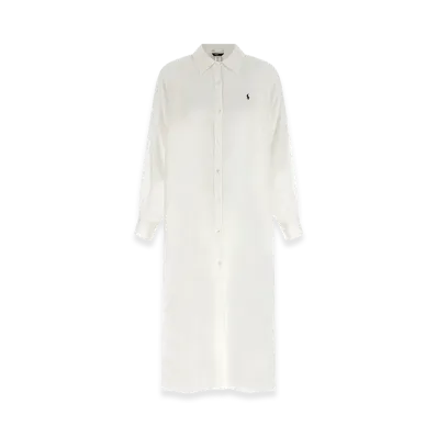 Polo Ralph Lauren Women's Maxi Boyfriend Shirt Dress "White"