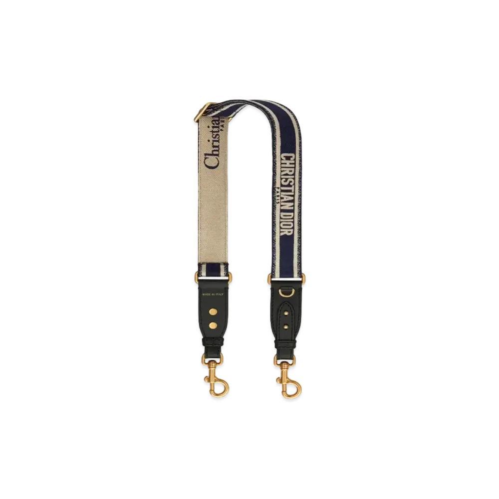 Dior Adjustable Shoulder Strap With Ring "Blue"