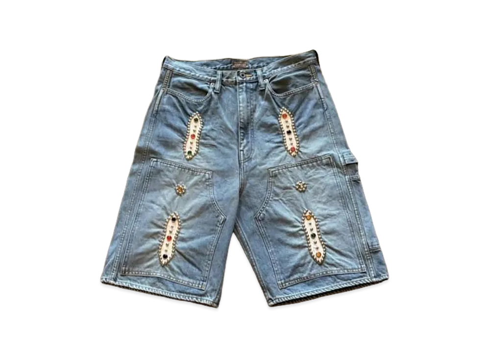 KAPITAL 14oz Denim Shorts "Light Blue"