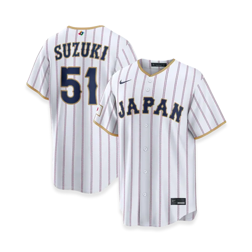 Nike 2026WBC World Baseball Classic Seiya Suzuki Japan Baseball Home Stadium Jersey "White"